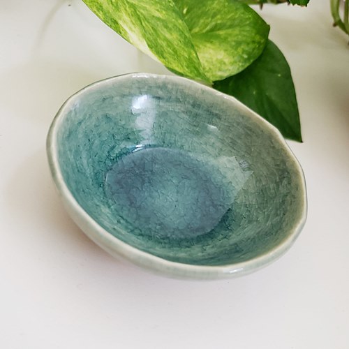青釉 丸小鉢 トルコブルーグリーン