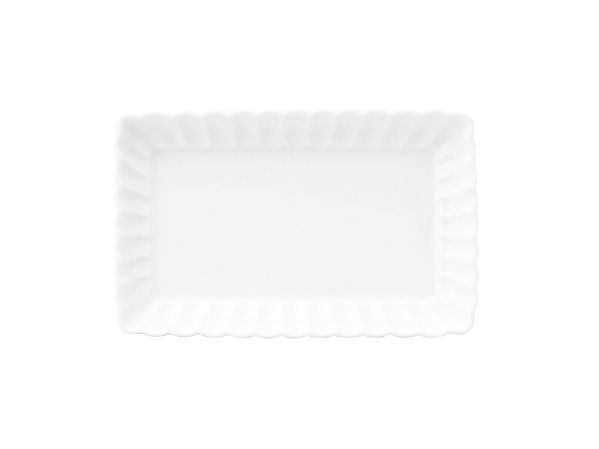 ☆しのぎかすみ　白い食器ホワイト　17cm長角皿