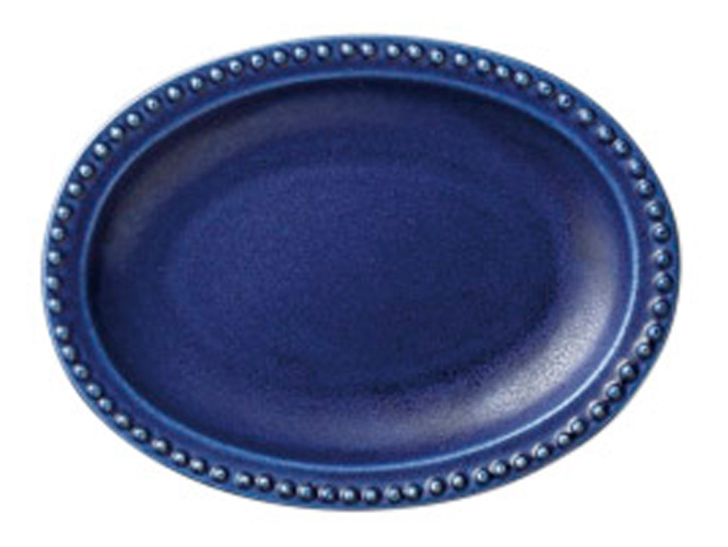 dot rim ドットリム 27ｃｍ オーバルプレート（ネイビー）楕円皿
