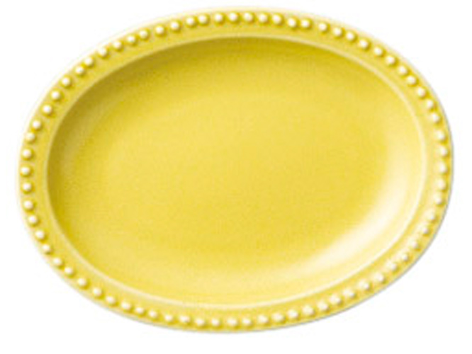 dot rim ドットリム 22ｃｍ オーバルプレート（イエロー）21.7cm 楕円皿