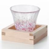 津軽びいどろ sakura さくらさくら こぼし酒盃 酒器 ガラス食器 日本製(納期2〜3ヵ月かかる場合があります)