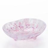 津軽びいどろ sakura さくらさくら 三つ足豆皿 ガラス食器 日本製(納期2〜3ヵ月かかる場合があります)