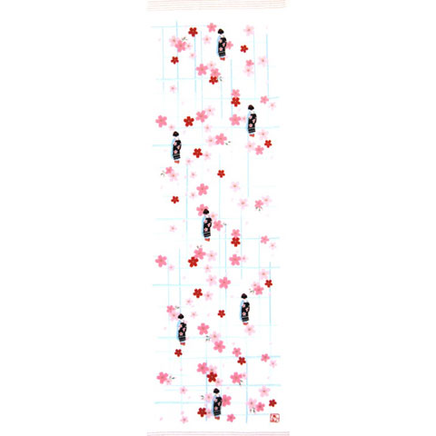 定形外郵便対応 布ごよみ てぬぐい 舞妓とサクラ  日本製