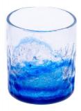 涼やか琉球ガラス　潮騒でこぼこグラス　青×水色(納期14日程かかる場合があります)