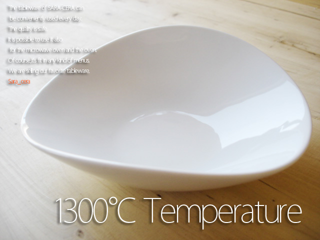 超高温1300℃ Temperature 白い器サッパリおかずのオーバルボール　M ※中国製につきアウトレット基準商品のため返品不可